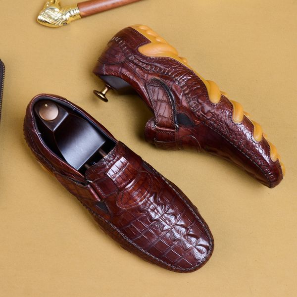 zapatos hombre fashion men's genuine leather slip on classic driving shoes crocodile set foot soft bottom casual business shoes, Black
zapatos hombre fashion men's genuine leather slip on classic driving shoes crocodile set foot soft bottom casual business shoes, Black