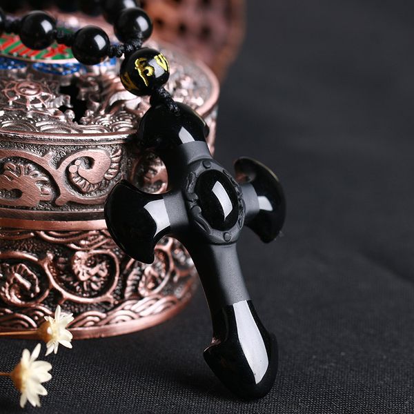 drop shipping natural black obsidian carved cross lucky pendant beads necklace for woman man hand carved pendants jewelry, Silver
drop shipping natural black obsidian carved cross lucky pendant beads necklace for woman man hand carved pendants jewelry, Silver