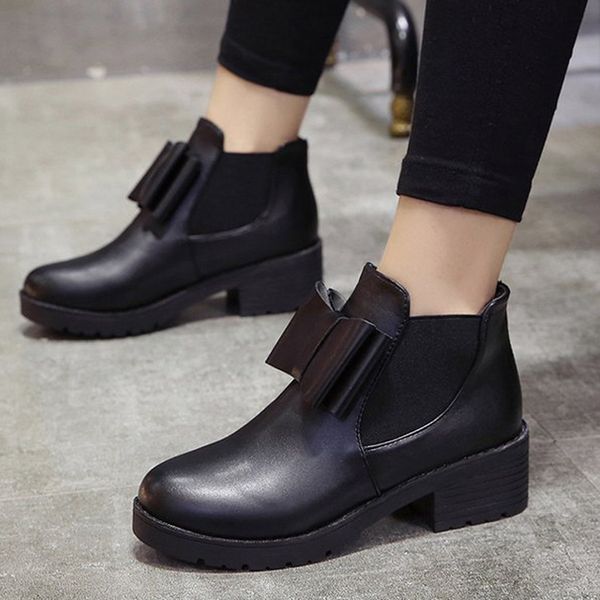 perimedes rubber boots for women solid round toe boots butterfly-knot low heels short slip-on women's autumn portfel, Black
perimedes rubber boots for women solid round toe boots butterfly-knot low heels short slip-on women's autumn portfel, Black