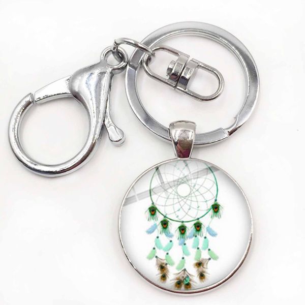boho style dream catcher art pattern keychain beautiful feather wind chimes printed glass cabochon keyring dreamy trinket, Silver
boho style dream catcher art pattern keychain beautiful feather wind chimes printed glass cabochon keyring dreamy trinket, Silver
