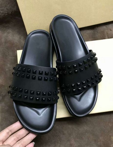 donna studded flat shoes designer willow nails soft bottom rubber slippers men rivet spikes flat slippers, Black
donna studded flat shoes designer willow nails soft bottom rubber slippers men rivet spikes flat slippers, Black