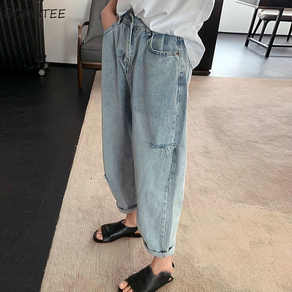 jeans women ankle-length hole pockets button zipper straight loose denim trousers korean style new fashion trendy womens leisure, Blue
jeans women ankle-length hole pockets button zipper straight loose denim trousers korean style new fashion trendy womens leisure, Blue