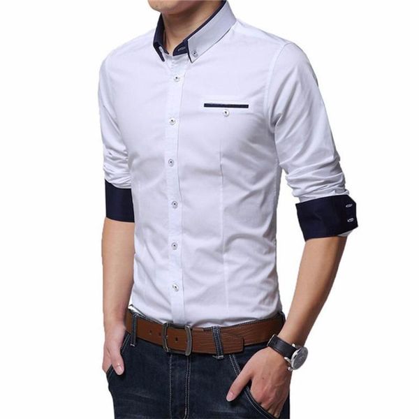 quality french cufflinks cover button turndown collar long sleeve solid plain business men slim fit non-iron dress shirts, White;black
quality french cufflinks cover button turndown collar long sleeve solid plain business men slim fit non-iron dress shirts, White;black