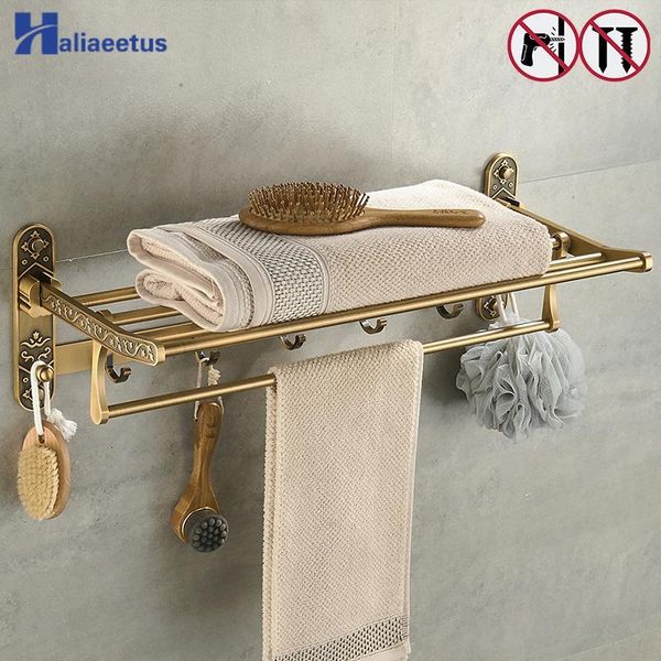 nail foldable antique brass bath towel rack active bathroom towel holder double towel shelf with hooks bathroom accessories sh190920
nail foldable antique brass bath towel rack active bathroom towel holder double towel shelf with hooks bathroom accessories sh190920