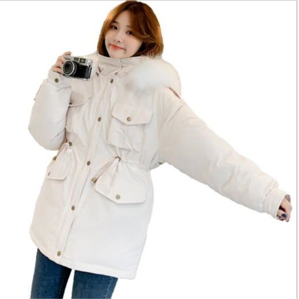 2019 winter women jacket down parkas short adjustable waist cotton-padded coat hooded fur collar snow wear m157, Black
2019 winter women jacket down parkas short adjustable waist cotton-padded coat hooded fur collar snow wear m157, Black