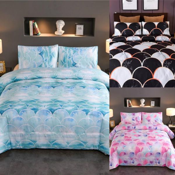 bedding sets fish scale print set pillowcase duvet cover 2-3pcs family bed home textile
bedding sets fish scale print set pillowcase duvet cover 2-3pcs family bed home textile