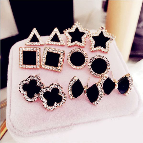 Agood fashion earrings for women black clover earing triangle star Bowstud 925 silver
Agood fashion earrings for women black clover earing triangle star Bowstud 925 silver