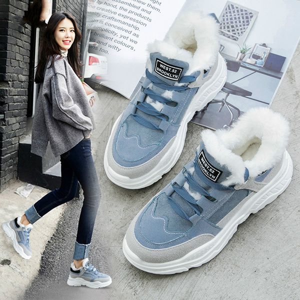 2020 fashion casual sneakers women winter warm lace-up platform snow boots girls plush faux suede leather snowboots shoes fur, Black
2020 fashion casual sneakers women winter warm lace-up platform snow boots girls plush faux suede leather snowboots shoes fur, Black