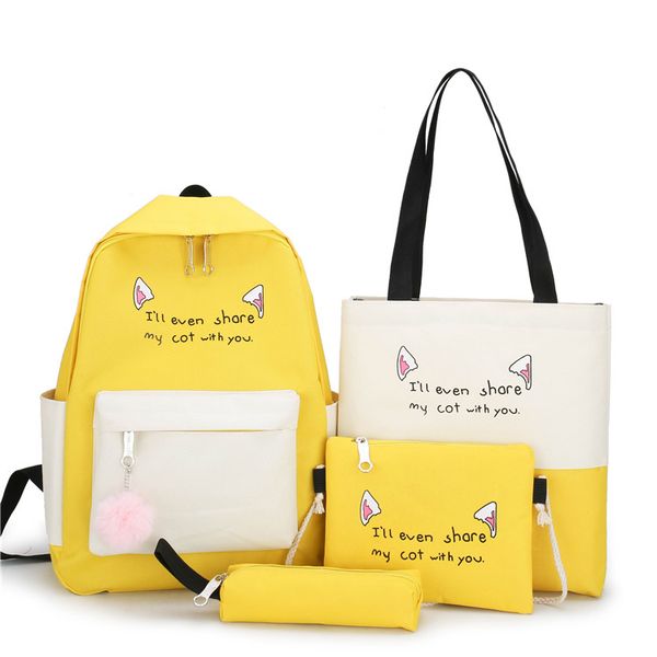 composite bag book bags school rucksack students bags for teenage girls bagpack 4pcs/set women printing backpack canvas
composite bag book bags school rucksack students bags for teenage girls bagpack 4pcs/set women printing backpack canvas