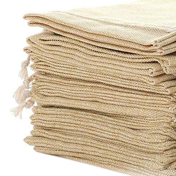 5.9 inch x 8 inch natural linen burlap bags with jute drawstring for gift bags wedding party favors jewelry pouch, snack sacks a
5.9 inch x 8 inch natural linen burlap bags with jute drawstring for gift bags wedding party favors jewelry pouch, snack sacks a