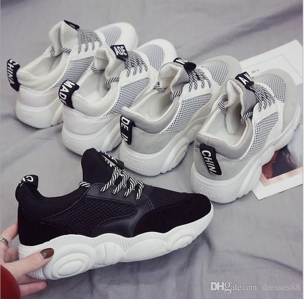 весна 2019 года новые кеды корейская спортивная обувь для отдыха женские белые туфли в сеточку, белые папа на толстой подошве, Black
весна 2019 года новые кеды корейская спортивная обувь для отдыха женские белые туфли в сеточку, белые папа на толстой подошве, Black