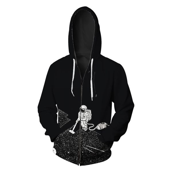 astronaut printed men's cardigan and cap guard fashion european and american zippered men's guard printing blouse hoodies, Black
astronaut printed men's cardigan and cap guard fashion european and american zippered men's guard printing blouse hoodies, Black