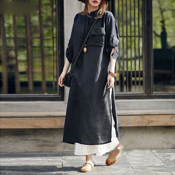 женщины дизайнер одежды женщины платье 2019 осень женщины с длинным рукавом женский high split хем robe femme solid vintage повседневный дли, Black;gray 
женщины дизайнер одежды женщины платье 2019 осень женщины с длинным рукавом женский high split хем robe femme solid vintage повседневный дли, Black;gray