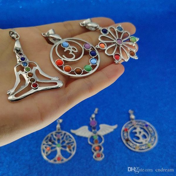 7 yoga chakra pendant 7 chakra healing stones pendants for yoga necklace women fashion jewelry will and sandy jewelry, Silver
7 yoga chakra pendant 7 chakra healing stones pendants for yoga necklace women fashion jewelry will and sandy jewelry, Silver