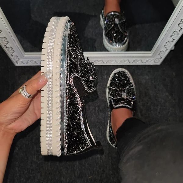 woman flat shoes glitter bow knot bottom casual shoes ladies loafers slip on flats creepers bling women moccasins femme, Black
woman flat shoes glitter bow knot bottom casual shoes ladies loafers slip on flats creepers bling women moccasins femme, Black