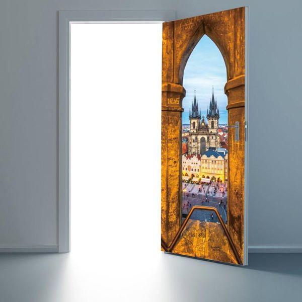2pcs set creative diy door sticker prague square church art mural self-adhesive pvc wall stickers home decor wallpaper
2pcs set creative diy door sticker prague square church art mural self-adhesive pvc wall stickers home decor wallpaper