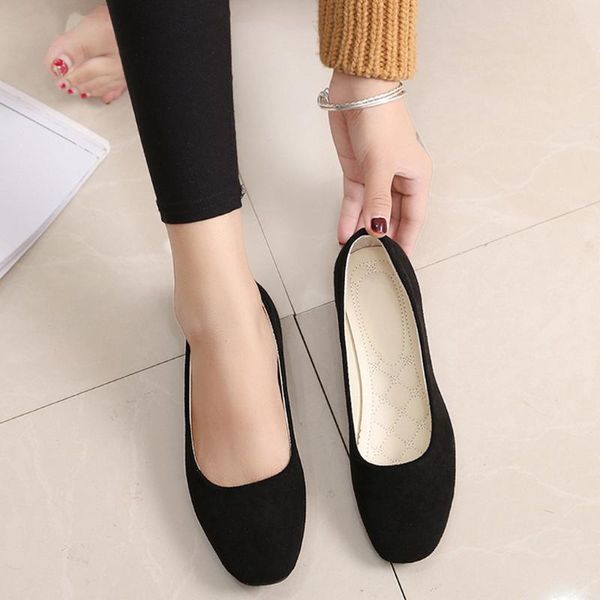 women girl flats solid big size slip on flat shallow comfort casual single shoes work shoes shallow mouth zapatos de mujer, Black
women girl flats solid big size slip on flat shallow comfort casual single shoes work shoes shallow mouth zapatos de mujer, Black
