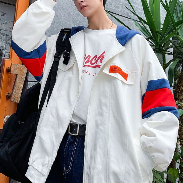 men's autumn jackets and coats m-5xl oversized hooded contrast color patchwork loose youth man outerwear jacket back to school, Black;brown
men's autumn jackets and coats m-5xl oversized hooded contrast color patchwork loose youth man outerwear jacket back to school, Black;brown