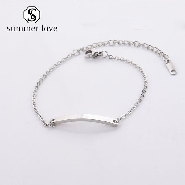 couple bracelet stainless steel lettering fashion creative silver chain bangle bracelet romantic curved surface valentine's day jewelry, Black
couple bracelet stainless steel lettering fashion creative silver chain bangle bracelet romantic curved surface valentine's day jewelry, Black