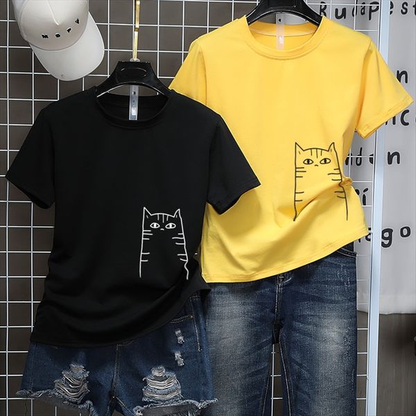 taobei beauty round collar short sleeve women's t-shirt outfit couple dress loose couple dress cartoon student t-shirt class k20#, White
taobei beauty round collar short sleeve women's t-shirt outfit couple dress loose couple dress cartoon student t-shirt class k20#, White