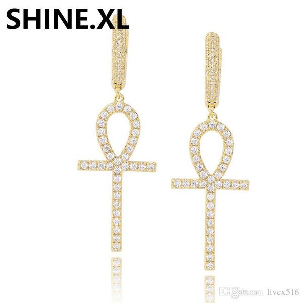 hip hop anhe key cross hoop earring iced out zircon gold silver plated cross earrings for women men, Golden;silver
hip hop anhe key cross hoop earring iced out zircon gold silver plated cross earrings for women men, Golden;silver