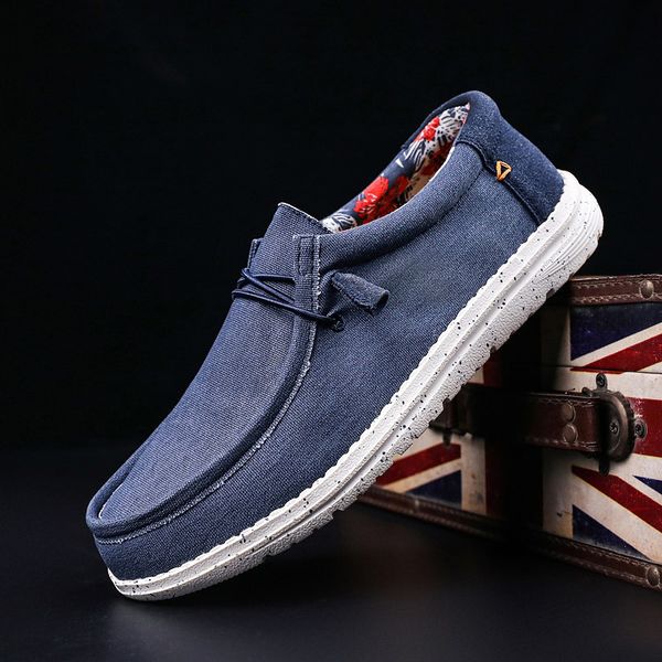 men's loafers denim canvas shoes man casual shoes lightweight slip on blue khaki driving sneakers, Black
men's loafers denim canvas shoes man casual shoes lightweight slip on blue khaki driving sneakers, Black