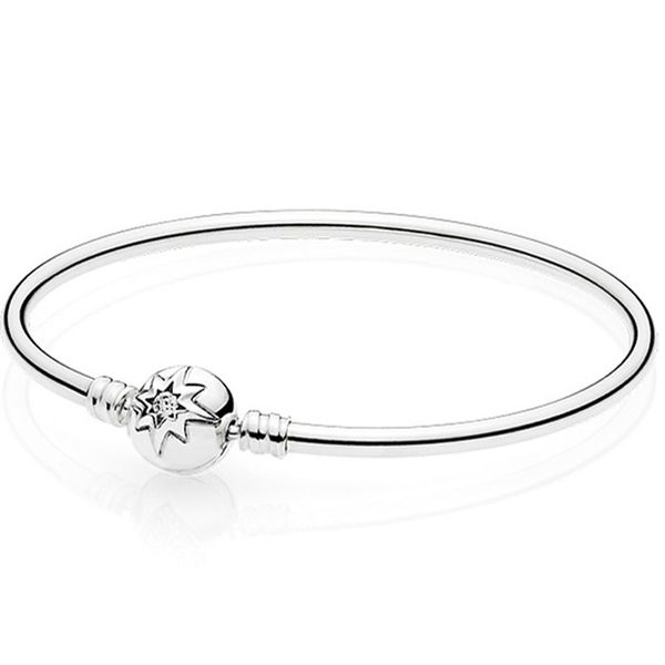 925 sterling silver bangle sky clasp crystal snake chain basic bracelet bangle fit women bead charm diy fine jewelry, Black
925 sterling silver bangle sky clasp crystal snake chain basic bracelet bangle fit women bead charm diy fine jewelry, Black