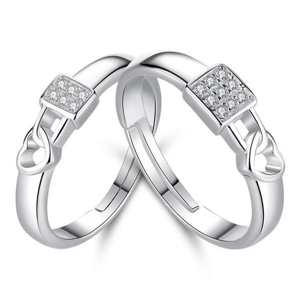 925 sterling silver couple ring zircon heart creative ring opening adjustable women romantic wedding jewelry 5r492, Slivery;golden
925 sterling silver couple ring zircon heart creative ring opening adjustable women romantic wedding jewelry 5r492, Slivery;golden