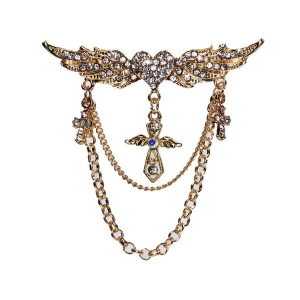 vintage jewelry badge cross brooch crystal rhinestone angel wings heart wing men's suit lapel shirt collar pin men accessories, Gray
vintage jewelry badge cross brooch crystal rhinestone angel wings heart wing men's suit lapel shirt collar pin men accessories, Gray