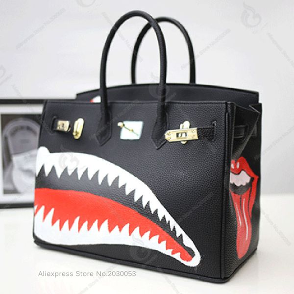 with rock lips women genuine leather handbags hand-painting hand drawing real cowskin designer handbags crossbody classic tote
with rock lips women genuine leather handbags hand-painting hand drawing real cowskin designer handbags crossbody classic tote