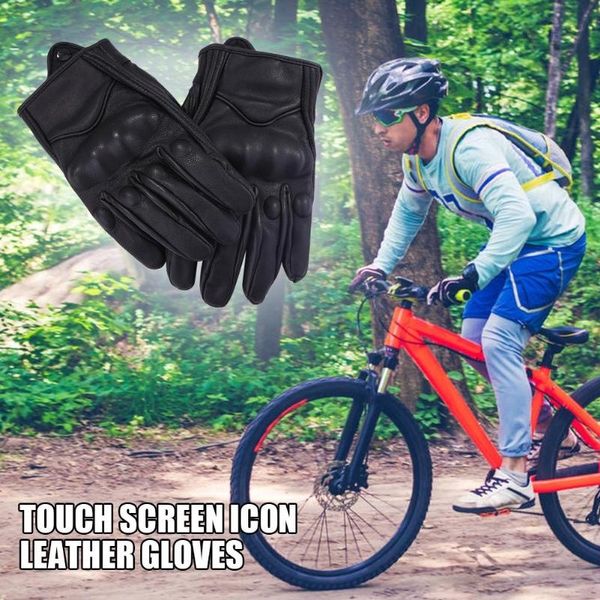 genuine leather off-road motorcycle gloves touch screen waterproof gloves waterproof electric bike gloves moto glove, Black 
genuine leather off-road motorcycle gloves touch screen waterproof gloves waterproof electric bike gloves moto glove, Black