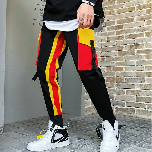 2019 western style harajuku sweatpants men casual stripe multi-pockets fashion men pants hip hop pants harem trousers, Black
2019 western style harajuku sweatpants men casual stripe multi-pockets fashion men pants hip hop pants harem trousers, Black