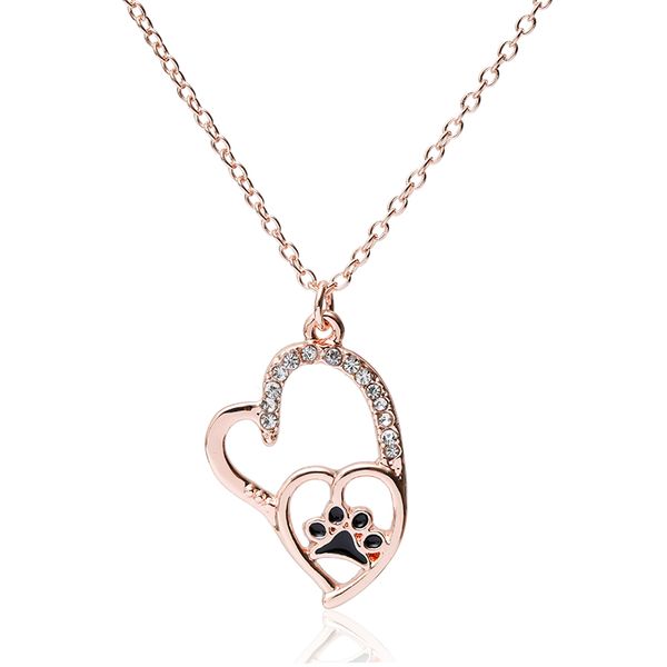 rose gold color heart-shaped zinc alloy jewelry pendant necklace 2019 for women trend fashion pet claw necklace birthday gift, Silver
rose gold color heart-shaped zinc alloy jewelry pendant necklace 2019 for women trend fashion pet claw necklace birthday gift, Silver