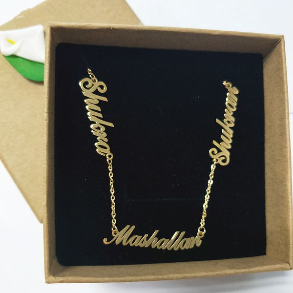 personalized 3 nameplate necklace custom name pendant women chokers necklaces letter jewelry for family kids clavicle chain bff, Silver
personalized 3 nameplate necklace custom name pendant women chokers necklaces letter jewelry for family kids clavicle chain bff, Silver