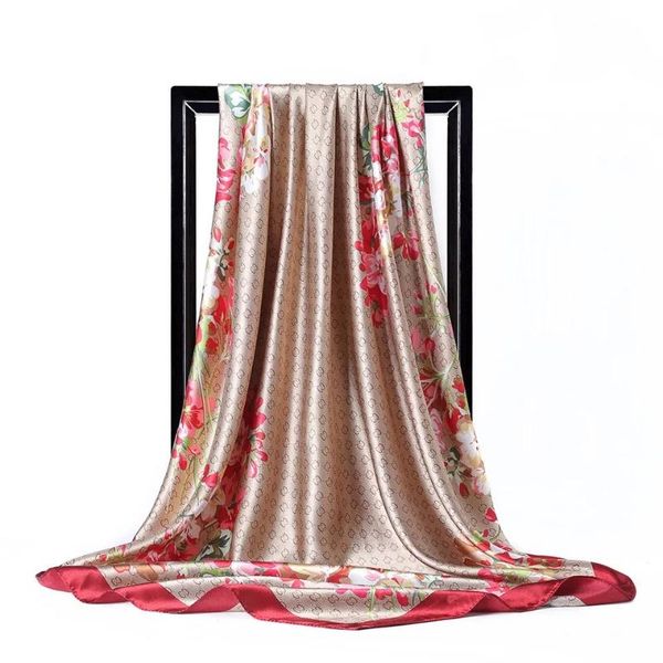 women silk scarf euro green square head scarves wraps quality female foulard satin shawls and wraps 90*90, Blue;gray
women silk scarf euro green square head scarves wraps quality female foulard satin shawls and wraps 90*90, Blue;gray