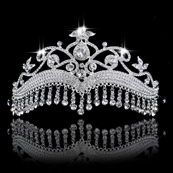 2019 fashion wedding tiaras long rhinestone drop tassel crowns crystal bridal hair jewelry wedding hair accessories bride party, Golden;white
2019 fashion wedding tiaras long rhinestone drop tassel crowns crystal bridal hair jewelry wedding hair accessories bride party, Golden;white