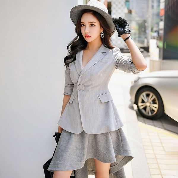 dabuwawa soring grey office lady blazers women 2019 new 3/4 sleeve slim notched suits outwear dn1ajk006, White;black
dabuwawa soring grey office lady blazers women 2019 new 3/4 sleeve slim notched suits outwear dn1ajk006, White;black