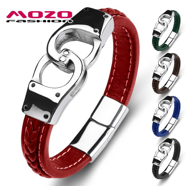 mozo fashion retro men bracelet genuine leather stainless steel charm bracelet women jewelry bracelets red, Golden;silver
mozo fashion retro men bracelet genuine leather stainless steel charm bracelet women jewelry bracelets red, Golden;silver