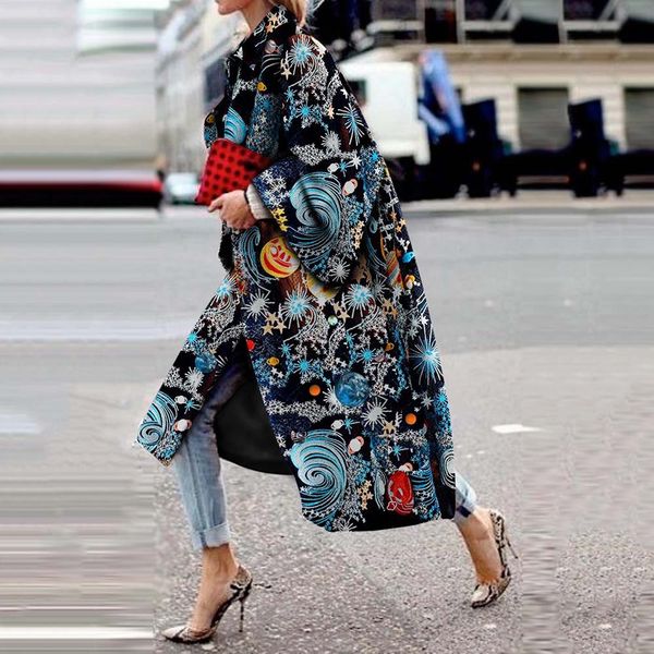 autumn winter star printed women long trench coat outwear loose oversize jacket coats ladies wool blend plus size overcoat, Black
autumn winter star printed women long trench coat outwear loose oversize jacket coats ladies wool blend plus size overcoat, Black