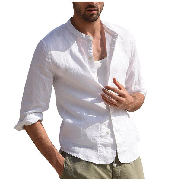 men three quarter vintage linen solid short sleeve retro shirts blouse 2019 new fashion summer shirt seven-quarter sleeve, White;black
men three quarter vintage linen solid short sleeve retro shirts blouse 2019 new fashion summer shirt seven-quarter sleeve, White;black