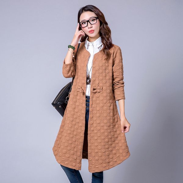 trench women autumn winter original design big yards pure color long sleeve button female trench coat loose casual women, Tan;black
trench women autumn winter original design big yards pure color long sleeve button female trench coat loose casual women, Tan;black