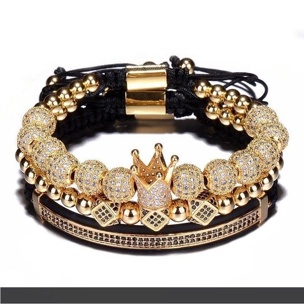 3 шт комплект хип хоп золотая корона 8 мм кубический микро проложить шарм браслеты плетеные плетение человек роскошные ювелирные изделия, Golden;silver
3 шт комплект хип хоп золотая корона 8 мм кубический микро проложить шарм браслеты плетеные плетение человек роскошные ювелирные изделия, Golden;silver