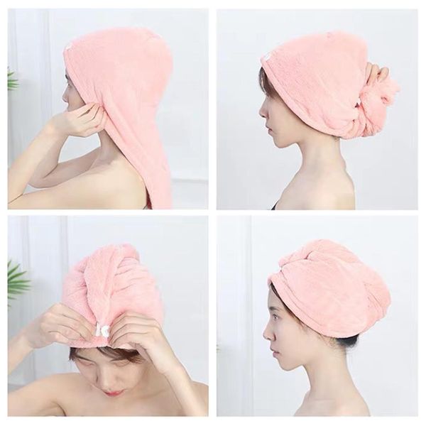24x60 cm bath towel wrap microfiber dry hair cap quick dry hair towel cap hat water absorbent with button towels
24x60 cm bath towel wrap microfiber dry hair cap quick dry hair towel cap hat water absorbent with button towels