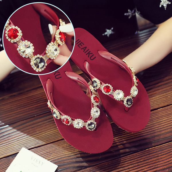 2019 fashion women slippers crystal flip flops flat shoes summer red/black/gray female shoes casual lady woman footwear
2019 fashion women slippers crystal flip flops flat shoes summer red/black/gray female shoes casual lady woman footwear