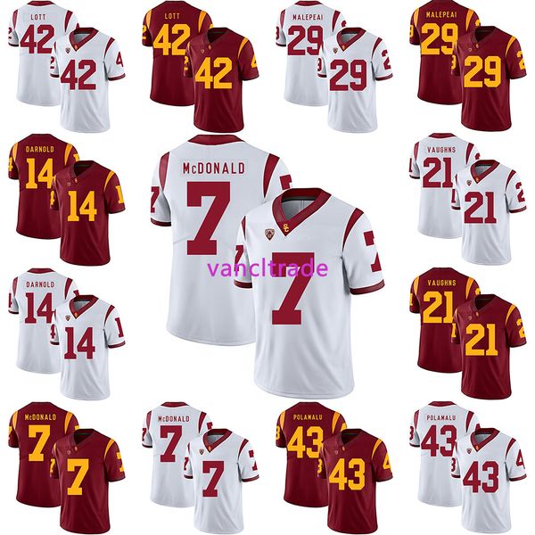 2019 ncaa football usc trojans 42 ronnie lott 14 sam darnold 7 t.j. mcdonald 43 troy polamalu 21 tyler vaughns 29 vavae malepeai jerseys, Black;red
2019 ncaa football usc trojans 42 ronnie lott 14 sam darnold 7 t.j. mcdonald 43 troy polamalu 21 tyler vaughns 29 vavae malepeai jerseys, Black;red