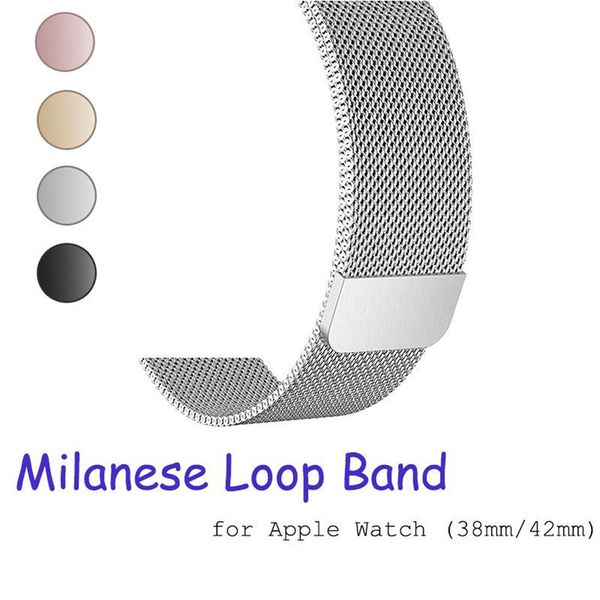 

milanese loop band for apple watch 42mm 38mm 40mm 44mm stainless steel strap bracelet metal watchband for iwatch series 4 3 2 1 epacket free