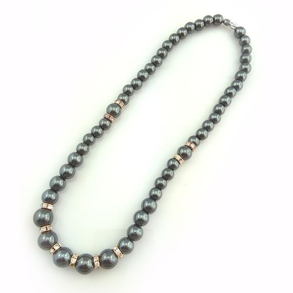 new arrive 18 inches men's necklace black hematite chokers with gold color crystal spacer beads 5pcs/lot, Silver
new arrive 18 inches men's necklace black hematite chokers with gold color crystal spacer beads 5pcs/lot, Silver