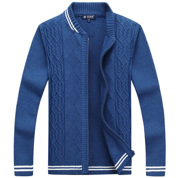 2019 promotions thick autumn winter coat zipper cardigan sweater collar men's casual striped decoration loose sweater j726, White;black
2019 promotions thick autumn winter coat zipper cardigan sweater collar men's casual striped decoration loose sweater j726, White;black