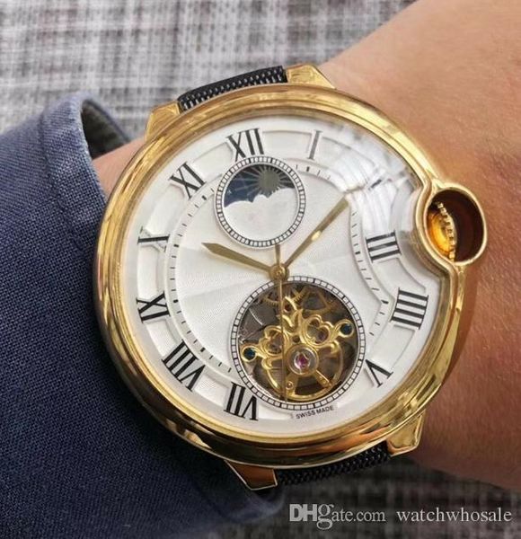 2019 new luxury mens watch automatic movement 316 delicate steel case tourbillon white face watch men wristwatch, Slivery;brown
2019 new luxury mens watch automatic movement 316 delicate steel case tourbillon white face watch men wristwatch, Slivery;brown