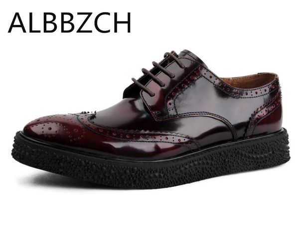 brogue genuine leather men shoes formal suit wedding shoes mens pointed toe lace quality cow leather business leisure flat, Black
brogue genuine leather men shoes formal suit wedding shoes mens pointed toe lace quality cow leather business leisure flat, Black